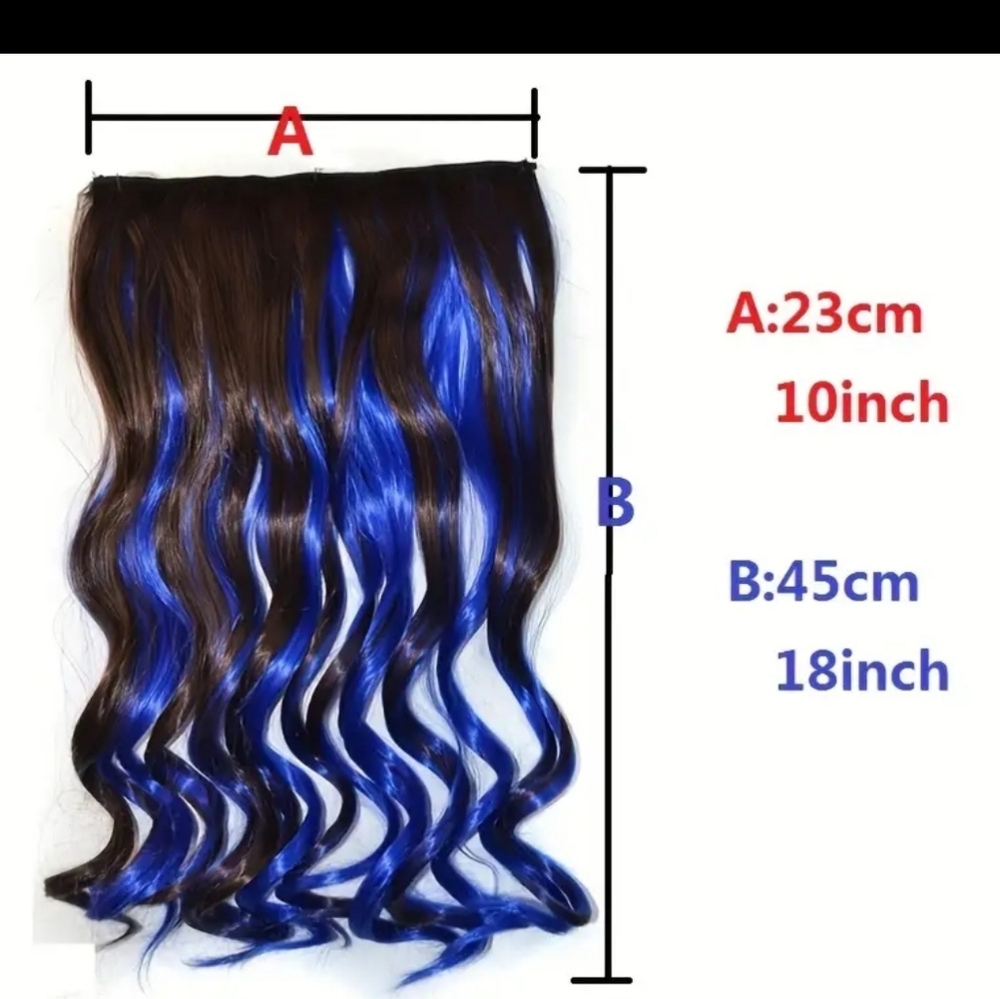 Blue and Brown Hair Extensions